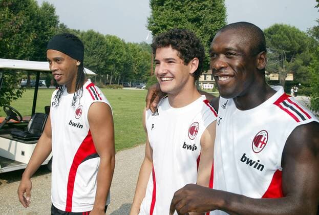 Football, Italy, Serie A, Ronaldinho's first training session with AC Milan