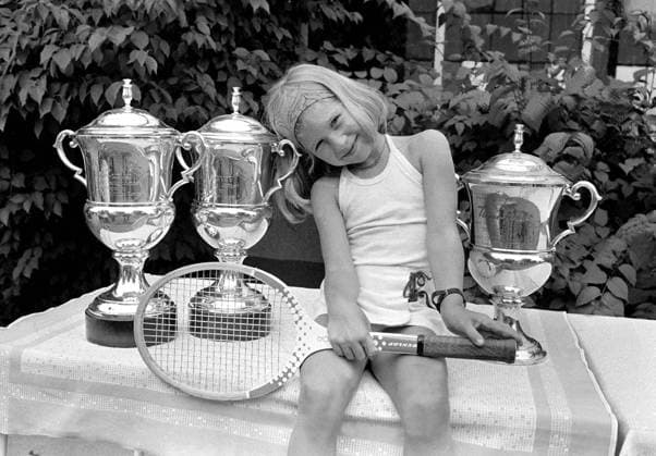 Tennis, History, Steffi Graf at the beginning of her 40-year tennis career