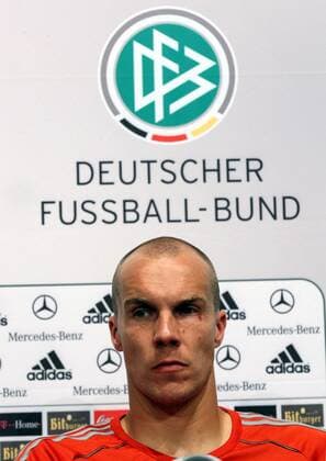 Football, PK of the German National Team with Andreas Köpke, Robert Enke and Heiko Westermann