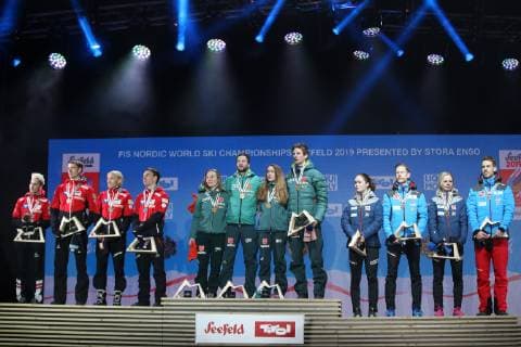 Nordic World Ski Championships in Seefeld, Ski Jumping Mixed, Award Ceremony