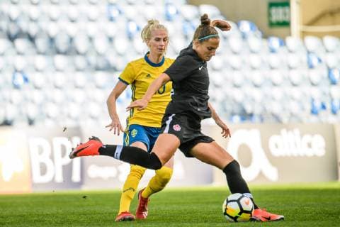 Football, Women, Algarve Cup, Canada - Sweden