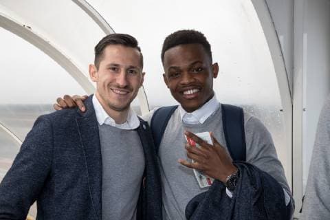 Football, CL, FC Schalke 04, Arrival in Manchester