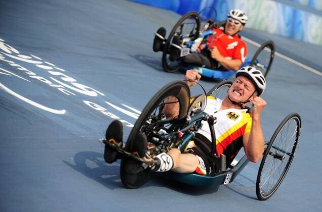 Paralympics, cycling, road race, Max Weber wins silver medal