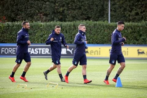 Football, Italy National Team Training