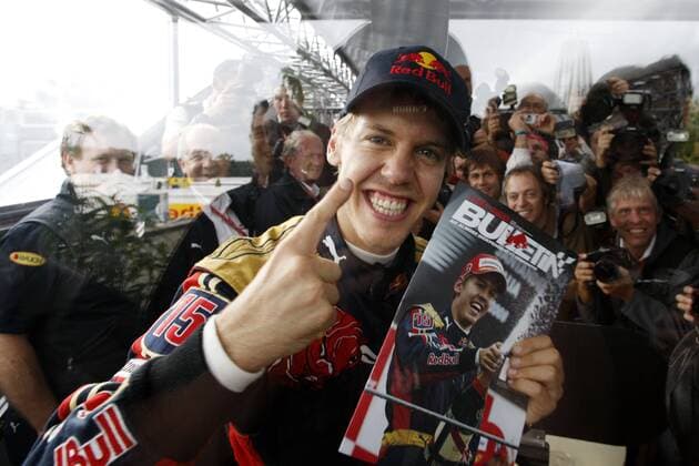 Formula 1, Italian GP, Sebastian Vettel celebrates his victory