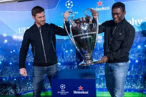 Football, CL, Presentation of the Champions League Cup in Shanghai