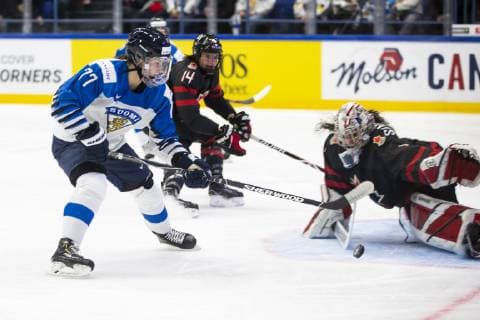 Ice hockey, women, WM, Finland beats Canada and moves into the finals