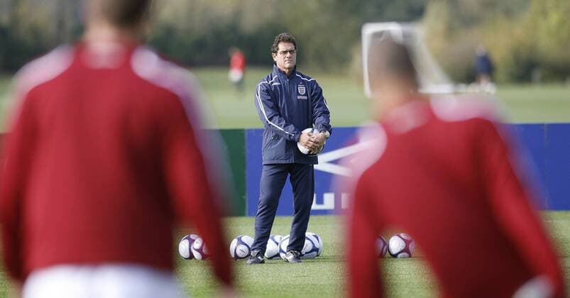 Football, England national team training