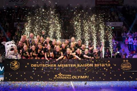 Handball, Ladies, SG BBM Bietigheim celebrates German Championship