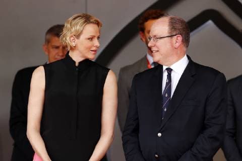 Formula 1, GP Monaco, Prince Albert III and Princess Charlene at the award ceremony