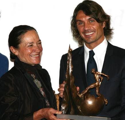 Football, Italy, Serie A, Paolo Maldini receives the Il Bello del Calcio award
