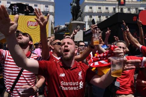 Football, CL Final, Fans of FC Liverpool in Madrid