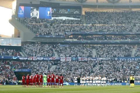 Football, CL final, minute of silence for Jose Antonio Reyes before the match