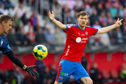 Football, 3rd League, FC Kaiserslautern committed Icelandic national striker Andri Runar Bjarnason