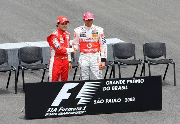 Motorsport, Formula 1, Brazilian GP, Felipe Masse wins, Lewis Hamilton is world champion