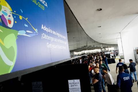 Football, Copa America, rush for last tickets in Sao Paulo