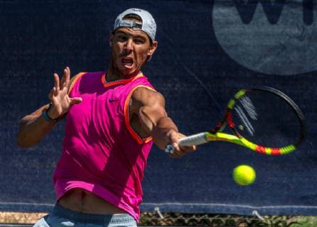 Tennis, Rafael Nadal trains on Mallorca