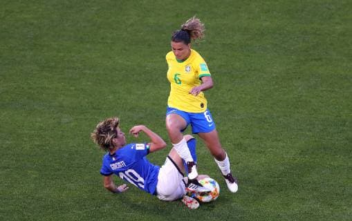 Football, Womens World Cup, Italy - Brazil