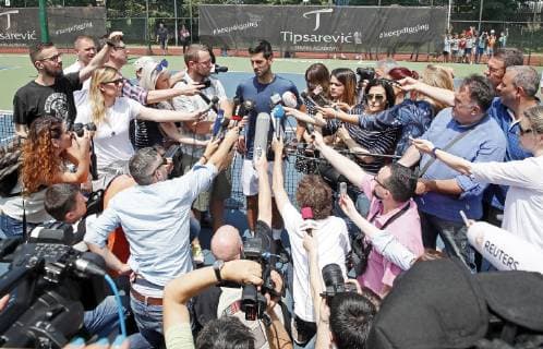 Tennis, Novak Djokovic public training in Belgrade