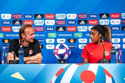 Football, Womens World Cup, National Team Canada Press Conference