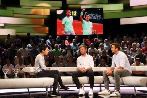 Das aktuelle Sportstudio with Dunja Hayali, guest Krawietz Mies tennis and Schmidt Sauer rowing
