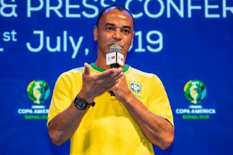 Football, Copa America, press conference with Cafu