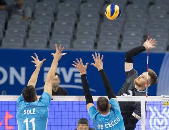 Volleyball, international, Olympic qualification in Ningbo, Argentina - Canada