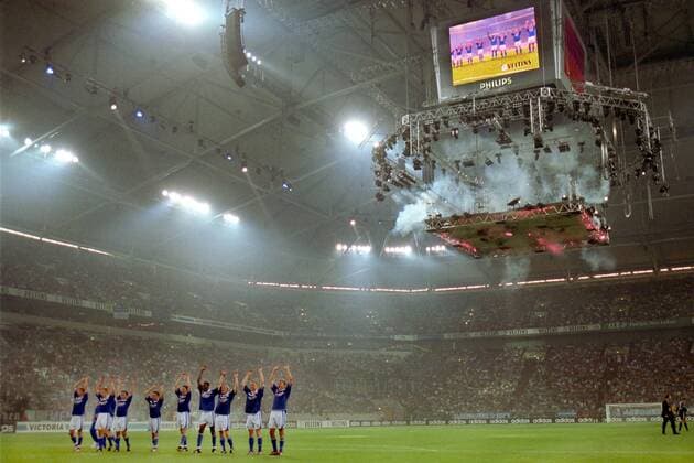 Opening of the Arena AufSchalke, now known as the Veltins-Arena; 25th anniversary on 13 August