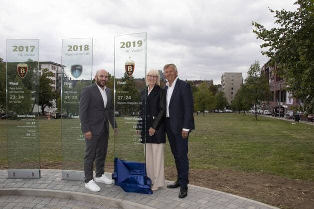 Handball, inauguration of the 10th stele at the Ball of Fame in Cologne