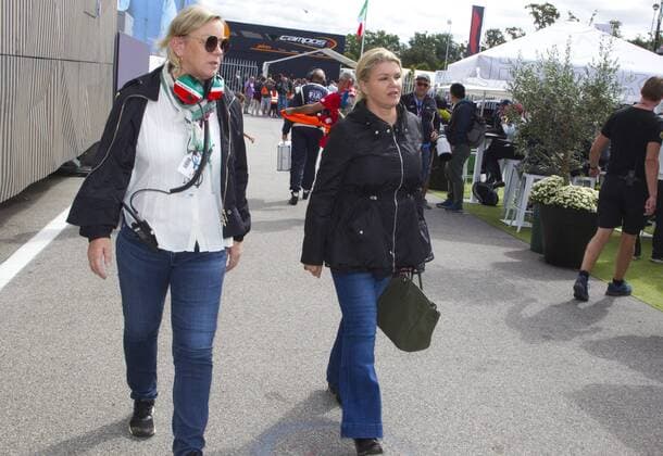 Formula 1, GP Italy, Corinna Schumacher with manager in Monza
