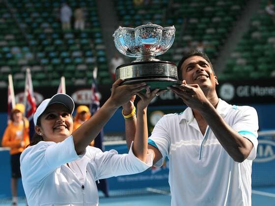 Tennis, Australian Open, Sania Mirza and Mahesh Bhupathi win in the Mixed