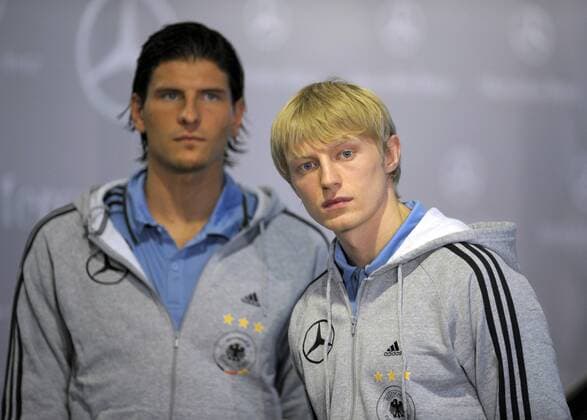 Football, international match, PK of the German national team a.o. With Mario Gomez and Andreas Beck
