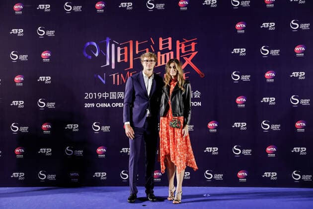 Tennis, China Open, Alexander Zverev and girlfriend at opening gala in Beijing