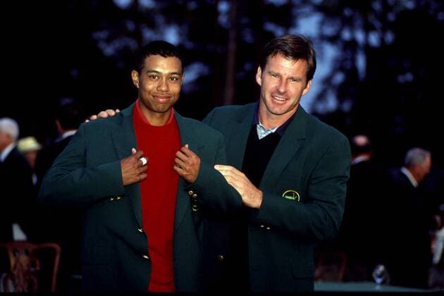 Tiger Woods becomes youngest player to win Golf Masters at Augusta, 25th anniversary on 13 April