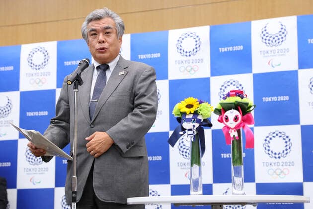 Tokyo 2020, presentation of flower bouquets for the award ceremonies