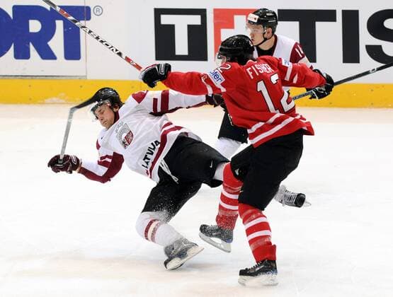 Ice hockey, World Cup, Quarter-final, Canada - Latvia 4:2