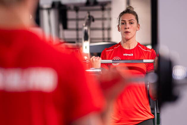 Handball, Ladies WM, Media Day Strength Training National Team Germany