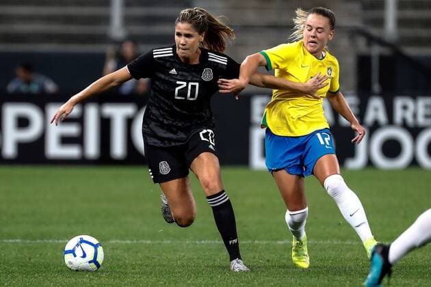 Football, Women, Test match, Brazil - Mexico