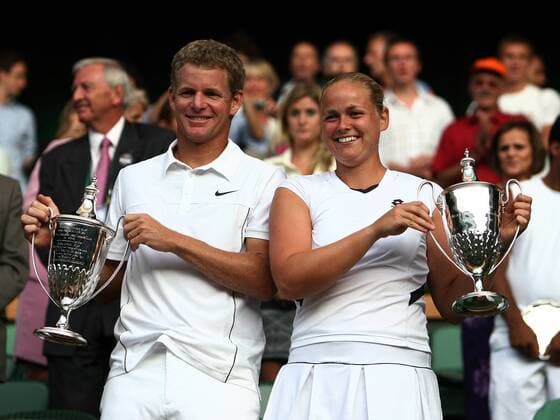 Tennis, Wimbledon, Anna Lena Grönefeld and Mark Knowles win the mixed Wimbledon Doubles 2009