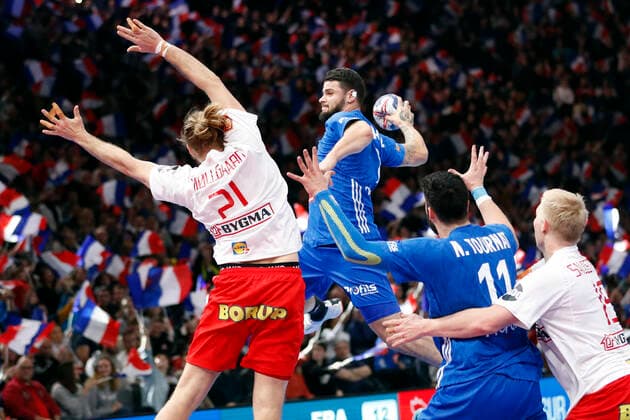 Handball, international match, France - Denmark