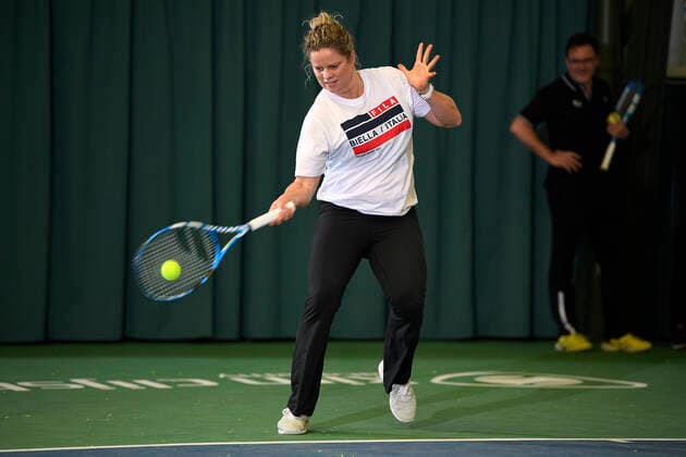 Tennis, Kim Clijsters training before comeback