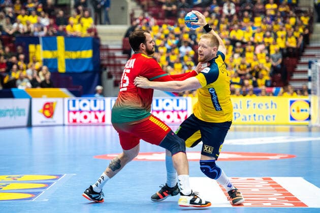 Handball, EM, Portugal - Sweden