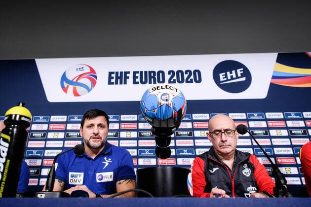 Handball EM, National Teams Slovenia and Spain Press conference