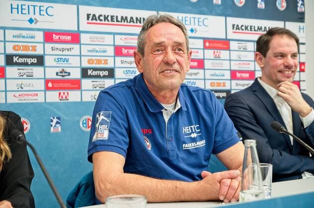 Handball, HBL, HC Erlangen, Trainer Rolf Brack Presentation