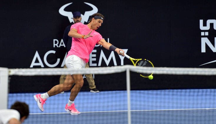 Tennis, show match in Kuwait, Rafael Nadal - David Ferrer