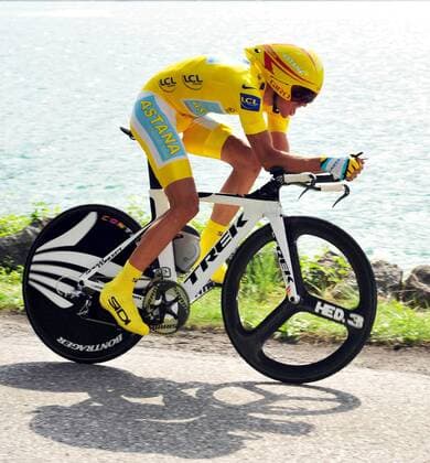 Cycling, Tour de France, 18th stage, Alberto Contador wins the individual time trial