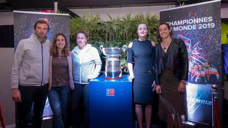 Tennis, WTA tournament in Lyon, players evening