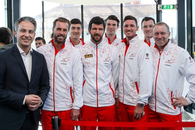 Tennis, Davis Cup, Austria - Uruquay, press event