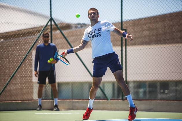 Tennis, Borna Coric and Dino Marcan training in Zadar
