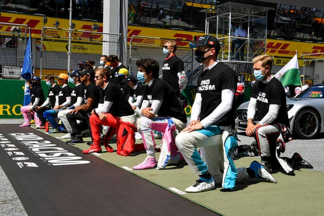 Formula 1, GP Austria, driver with statement against racism before the race
